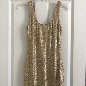Gold Sequin Homecoming/Formal Dress